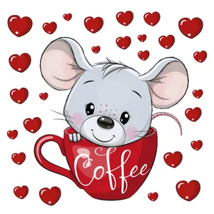 استیکر دیواری کودک تُکتم مدل موش کوچولو مجموعه 28 عددی