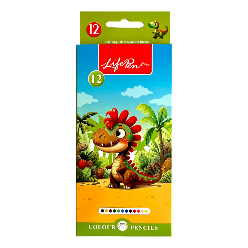 مداد رنگی 12 رنگ تی تی ام مدل دایناسور