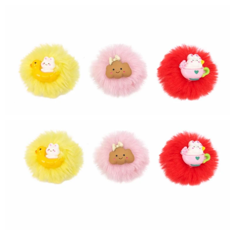 کش مو دخترانه مدل عروسکی مجموعه 6 عددی