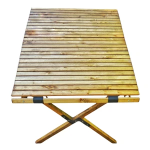 میز سفری تاشو مدل طبیعت چوبی سایز صفحه 90 × 65 سانتی متر