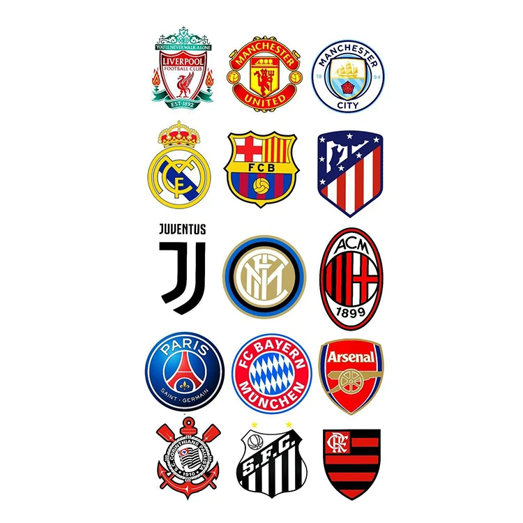 استیکر پارچه و لباس پاد آفرین مدل تیم های اروپایی کد 2944