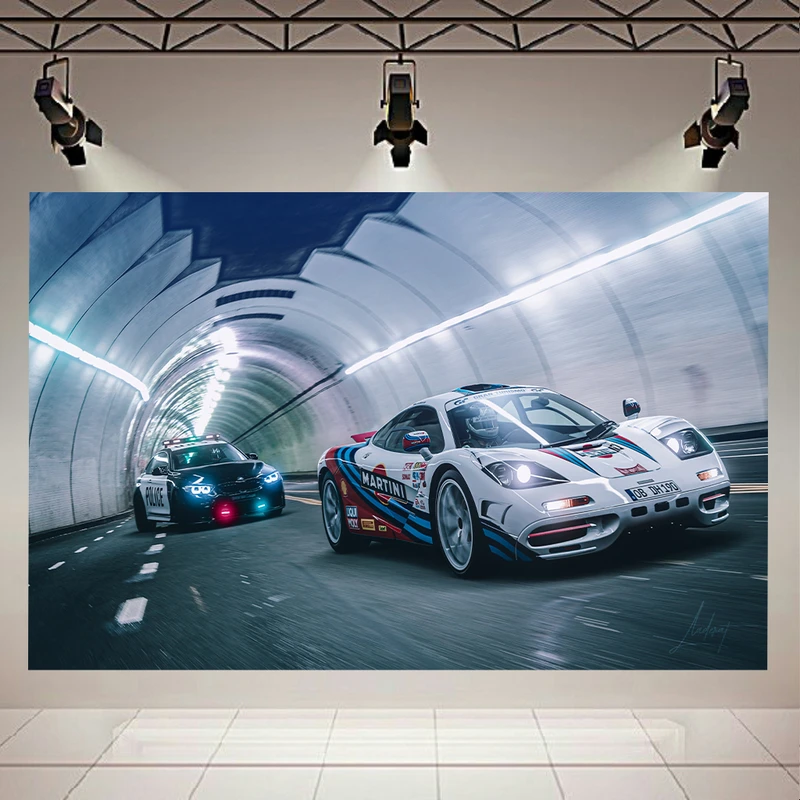 تابلو شاسی طرح ماشین مدل Mclaren F1 & BMW M4 کد AR830