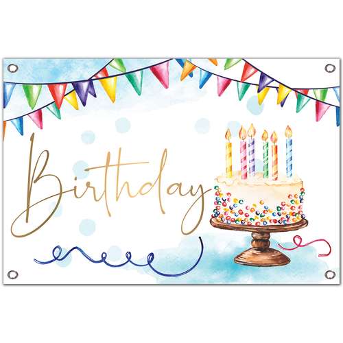 بنر تم تولد طرح نقاشی آبرنگ کد 227-100x70