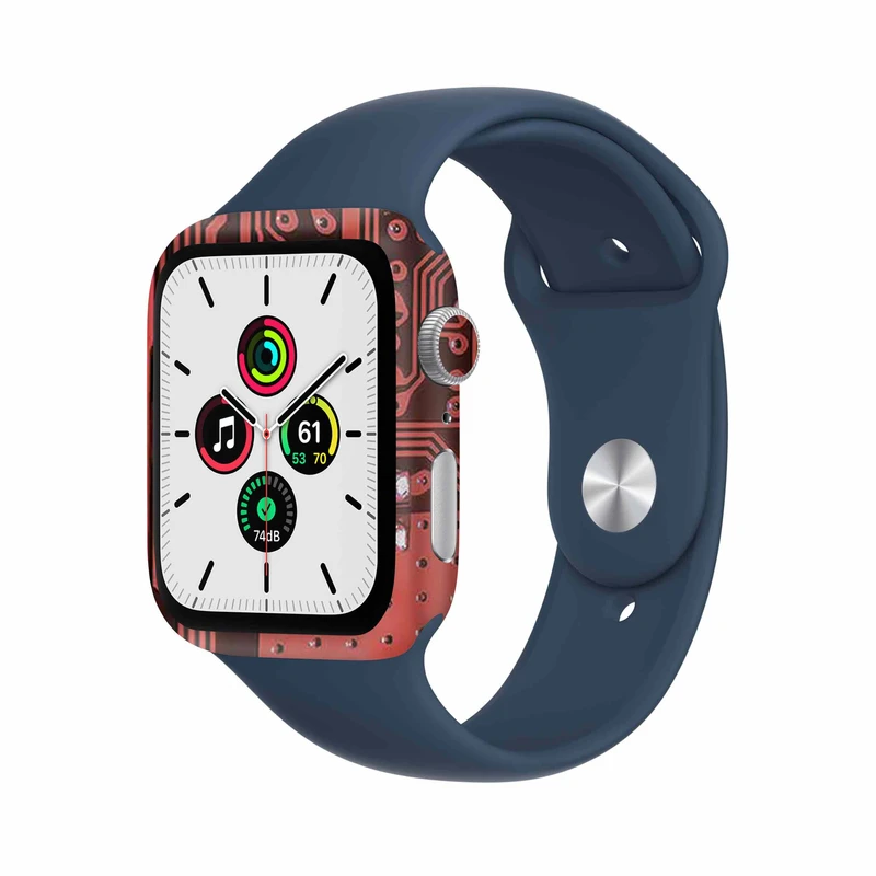 برچسب ماهوت طرح Red-Printed-Circuit-Board مناسب برای اپل واچ Watch Se 40mm