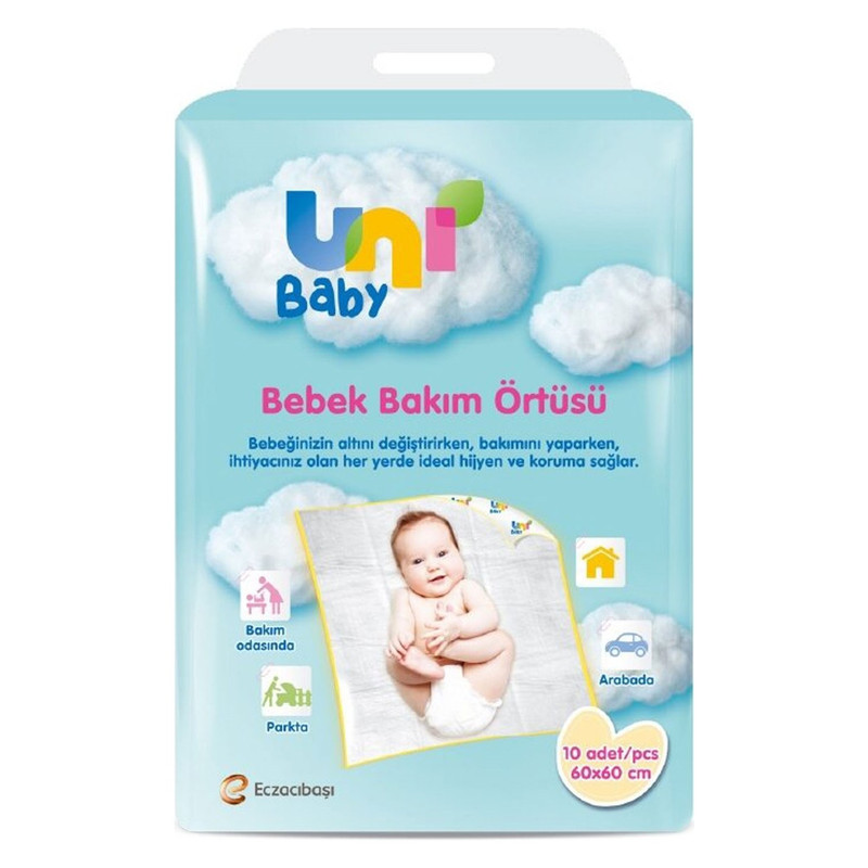 زیرانداز تعویض نوزاد یونی مدل U201104 بسته 10 عددی