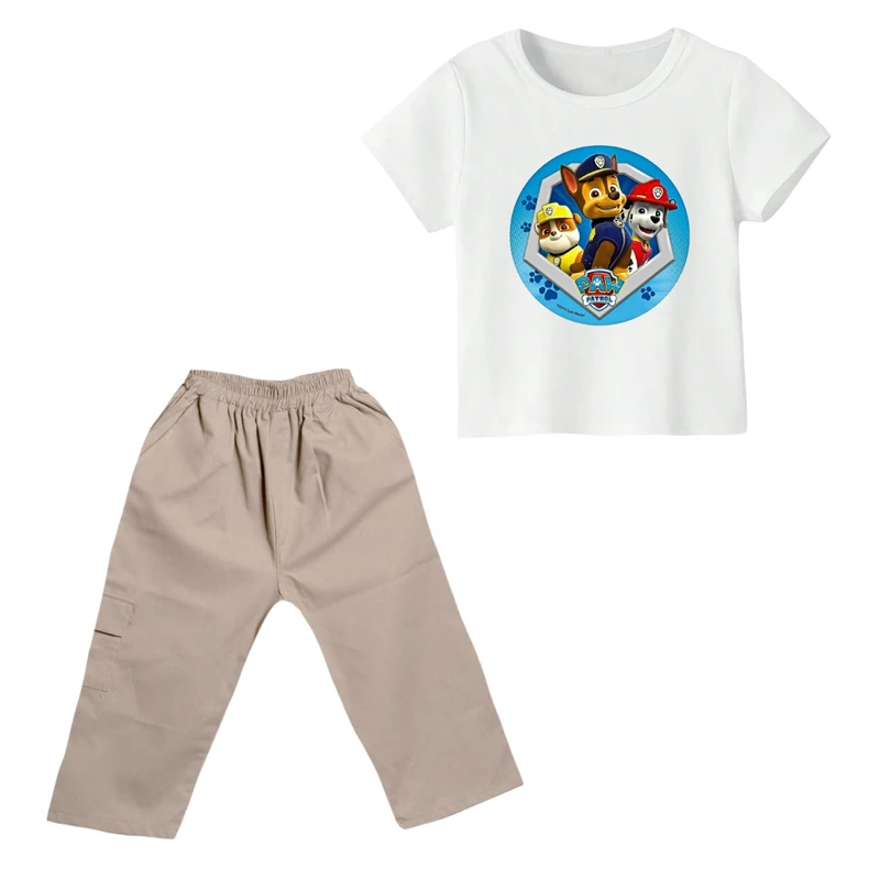 ست تی شرت و شلوارک پسرانه مدل سگ نگهبان کد ۴