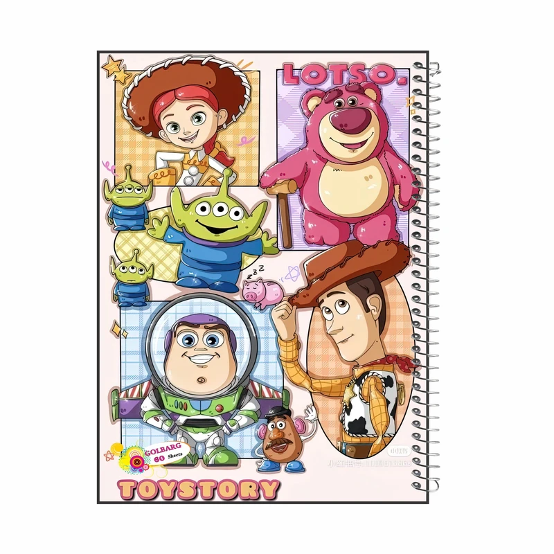 دفتر مشق 60 برگ گلبرگ داستان اسباب بازی کد 2490