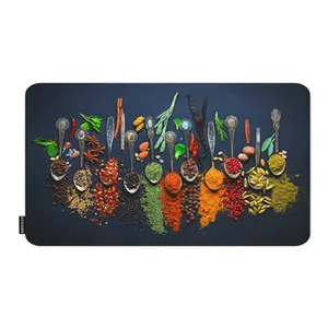 پادری ریحانلوکس مدل مستطیل طرح ادویه جات کد PADARI-A19 سایز 70x50 سانتی‌متر مناسب برای فضای بیرونی