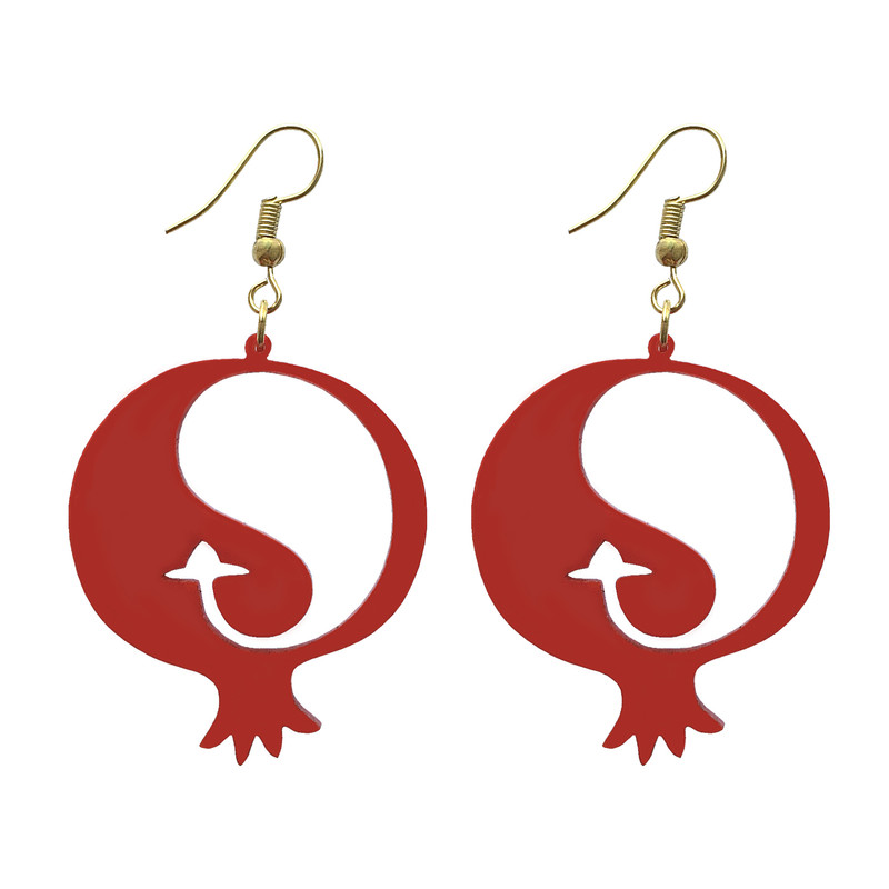 گوشواره دخترانه مدل انار کد 4460