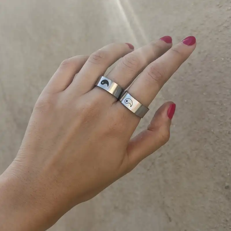 انگشتر مدل ست مکمل یین و یانگ مجموعه دو عددی