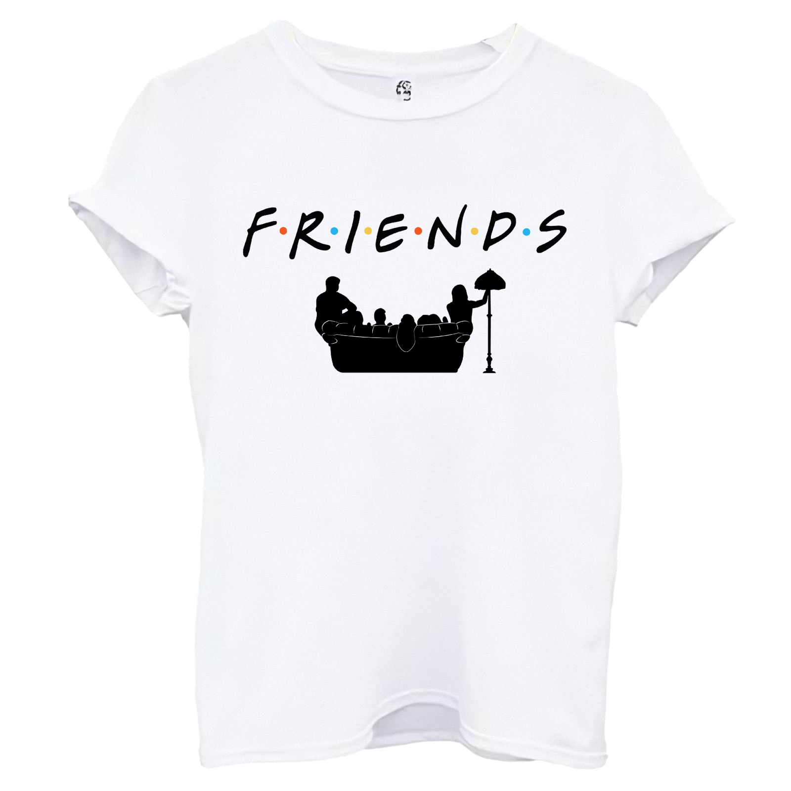 تی شرت آستین کوتاه زنانه اسد طرح Friends کد 102