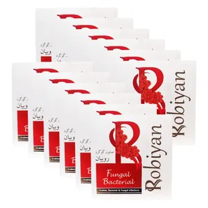 صابون ضد باکتری روبیان مدل گوگرد وزن 100 گرم مجموعه 12 عددی