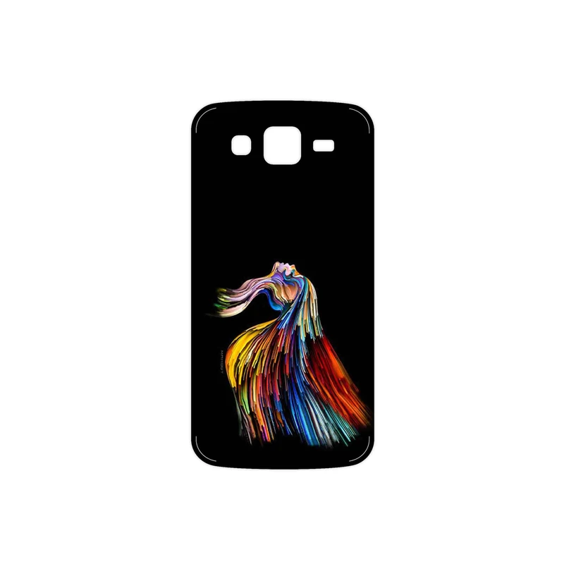 برچسب پوششی ماهوت مدل Rainbow Hair Digital Art مناسب برای گوشی موبایل سامسونگ Galaxy Grand 2
