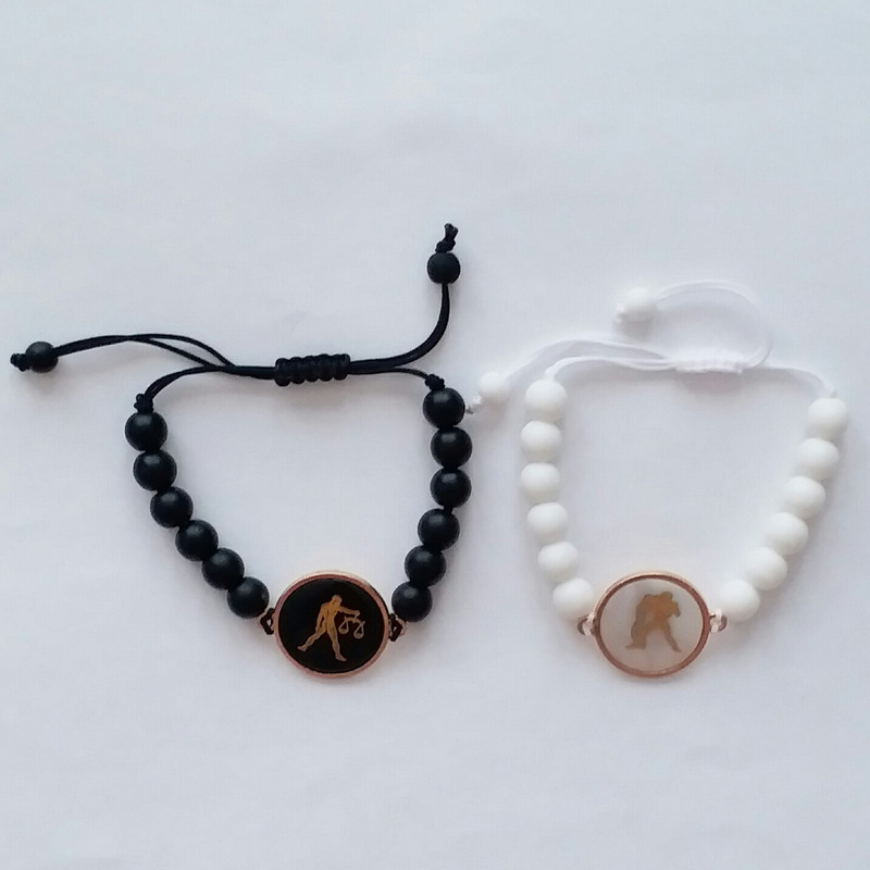 دستبند مدل ماه تولد بهمن و مهر F0136 مجموعه 2 عددی