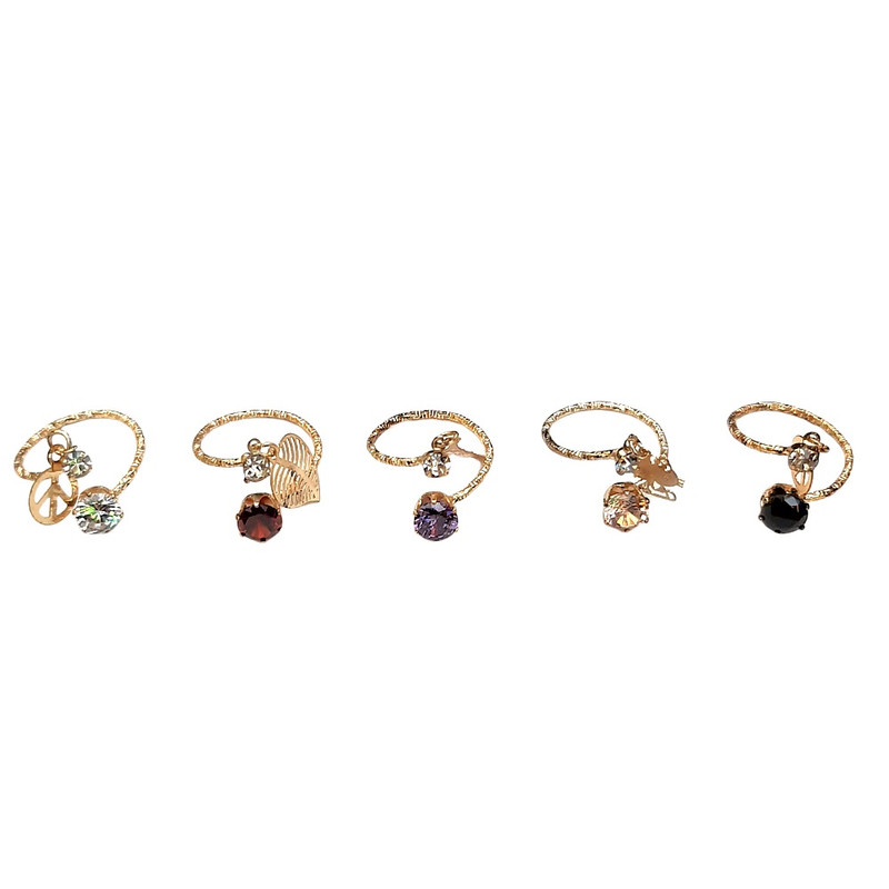 انگشتر دخترانه مدل smu مجموعه 5 عددی