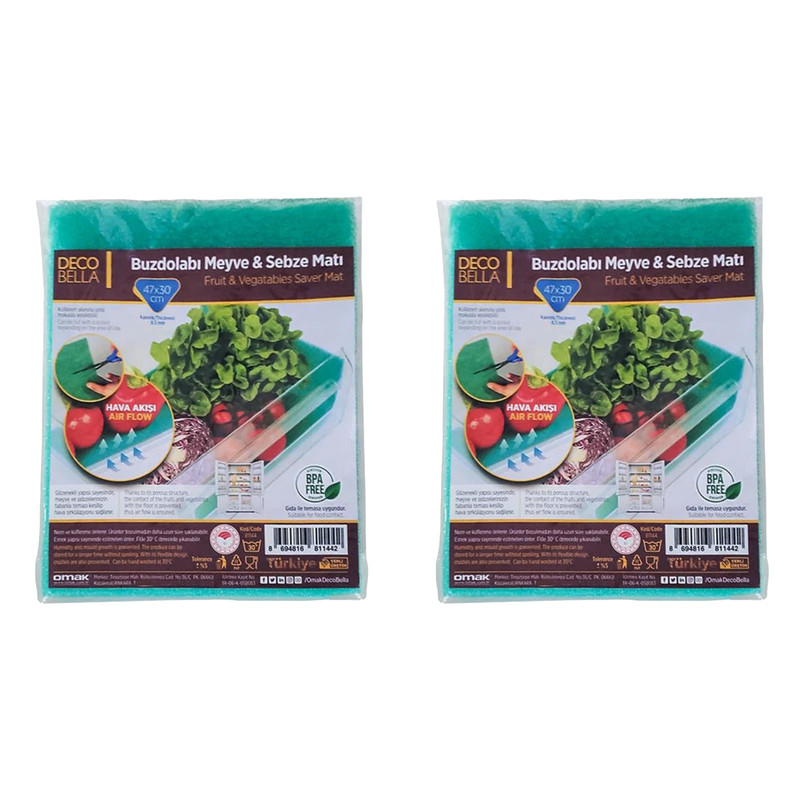 روکش طبقات یخچال دکوبلا مدل yesil مجموعه 2 عددی