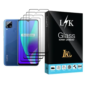 LKG LK Glass MIX004 Screen Protector For Realme C15 Pack Of 4