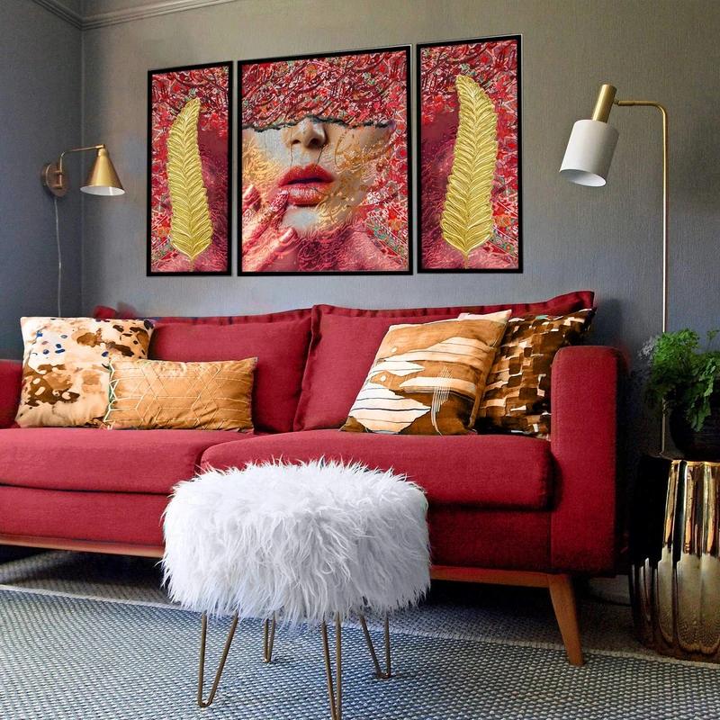 تابلو بکلیت طرح مدرن دیجیتال آرت مدل B-2876 مجموعه 3 عددی