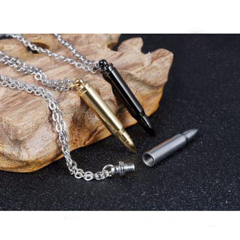 گردنبند مردانه گالری شمرون مدل فشنگ کد NEC341S0