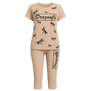 تخفیف ست تی‌شرت آستین کوتاه و شلوارک راحتی زنانه مدل ماهین کد 11