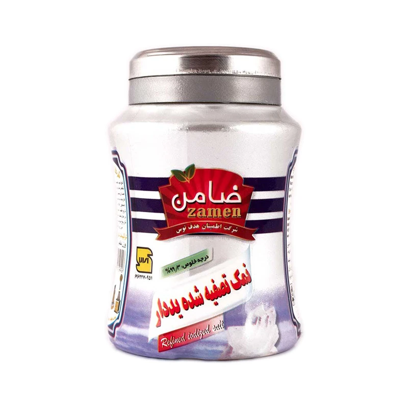 نمک تصفیه شده کریستاله یددار ضامن - 300 گرم
