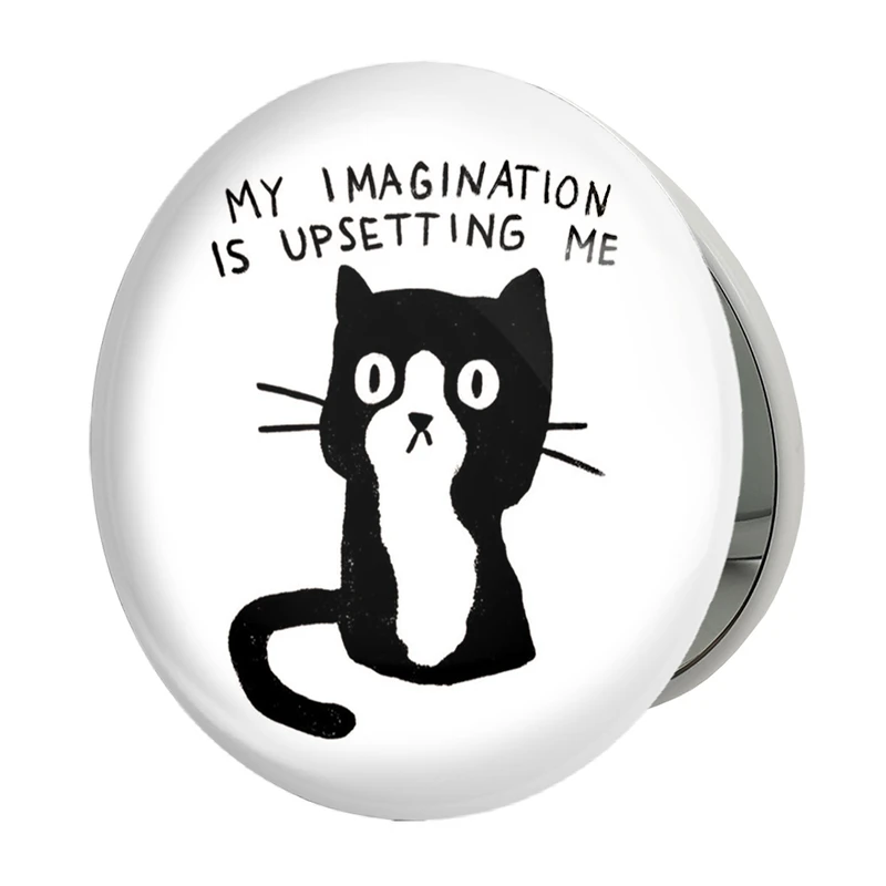 آینه جیبی خندالو طرح گربه خلاق مدل تاشو کد 29316