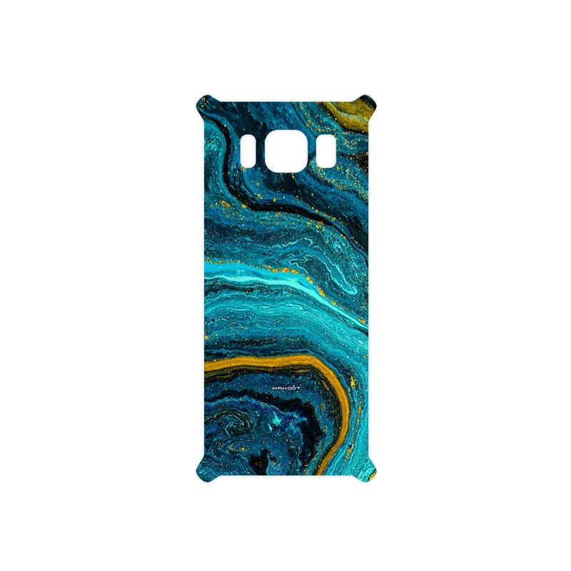 برچسب پوششی ماهوت مدل Turquoise marblewith golden streaks مناسب برای گوشی موبایل سامسونگ Galaxy S8 Active