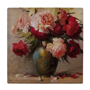 کاشی کارنیلا طرح گلدان گل مدل لوحی کد klh1871