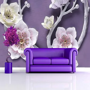 پوستر دیواری سه بعدی مدل شاخه گل چینی رنگی DVRF2306