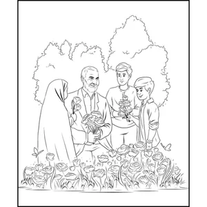 کاغذ رنگ آمیزی طرح حاج قاسم کد 001 بسته 50 عددی