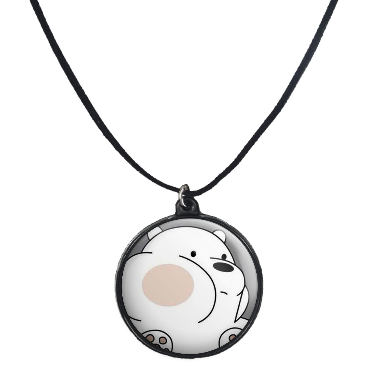 گردنبند پرمانه طرح خرس‌های کله‌فندقی کد pmb.10202 مدل دو طرفه