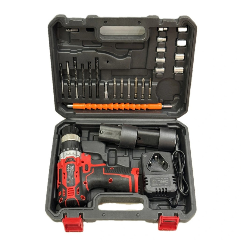 دریل پیچ گوشتی شارژی کریتور مدل DLRED18V مجموعه 30 عددی دریل پیچ گوشتی شارژی کریتور مدل DLRED18V مجموعه 30 عددی