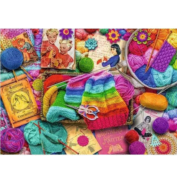 پازل 1000 تکه راونزبرگر مدل Vintage Knitting N Crochet کد 12001080