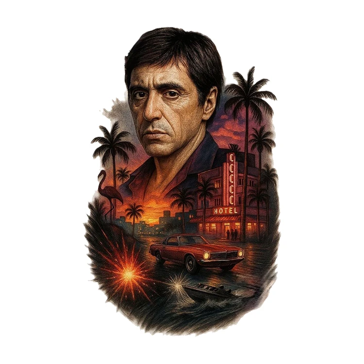 استیکر پارچه و لباس پاد آفرین مدل الپاچینو کد 1279