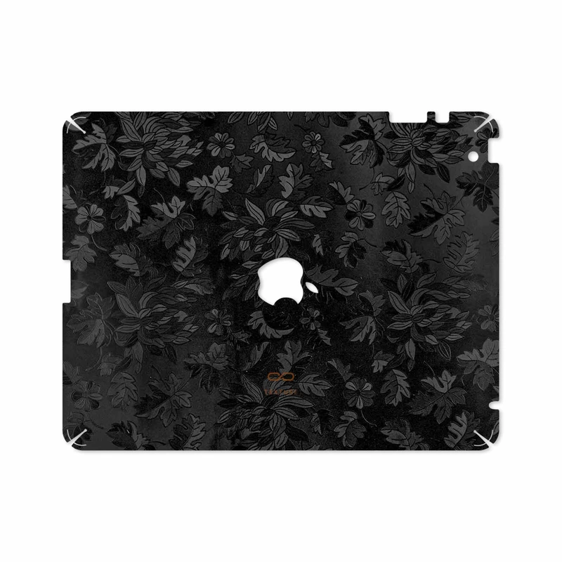 برچسب پوششی ماهوت مدل Black-Wildflower مناسب برای تبلت اپل iPad 2 2011 A1395