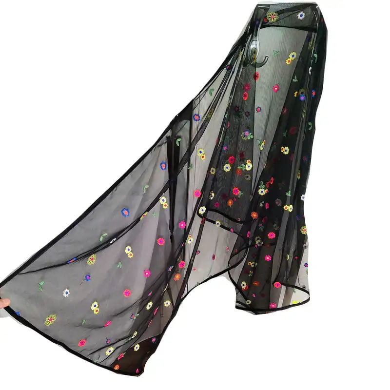 شال زنانه مدل  توری گلدوزی مجلسی