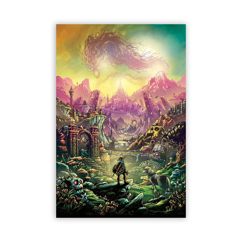 تابلو شاسی مدل افسانه زلدا ،اشک پادشاهی طرح 1 The Legend of Zelda Tears of the Kingdom Alt 1 کدC1-35