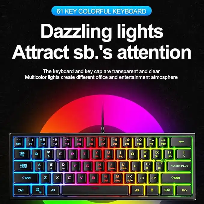 کیبورد مخصوص بازی نورث پلاس مدل  PHANTOM K401