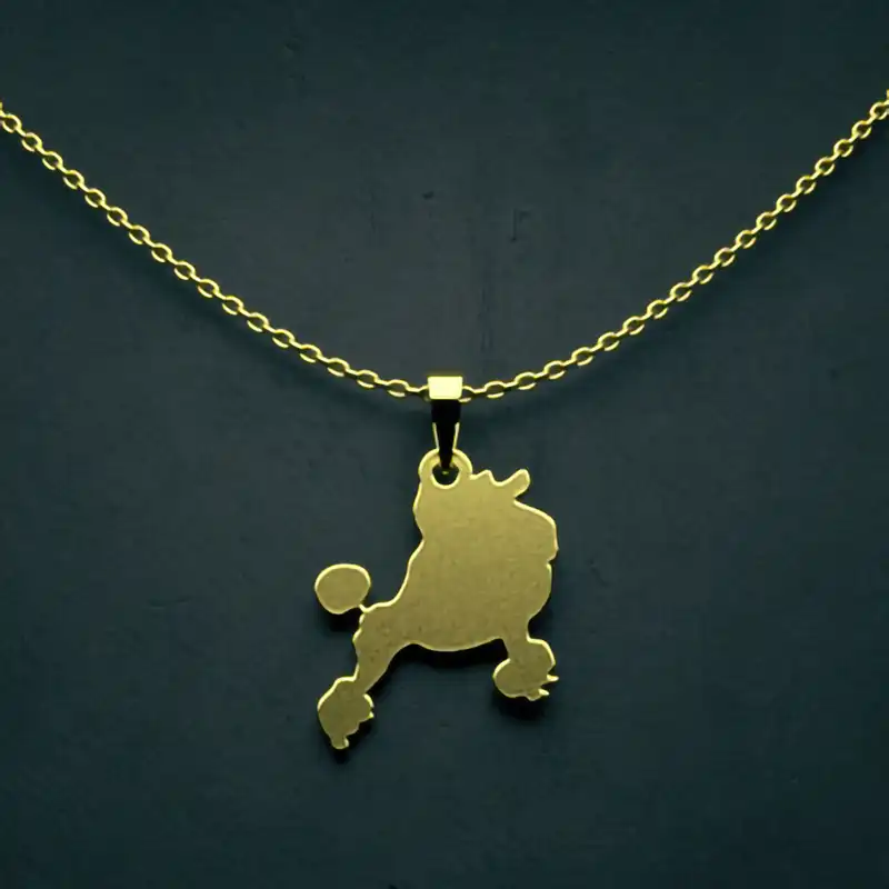 گردنبند طلا 18 عیار زنانه مدوپد مدل سگ کد J3-1-1038