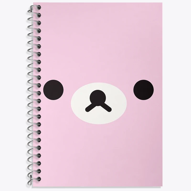 دفتر زبان 50 برگ خندالو مدل سه خط طرح خرس صورتی کد N1889