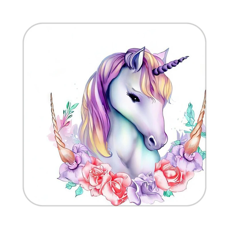 زیر لیوانی کاکتی طرح اسب تک شاخ و یونیکورن مدل mp32707