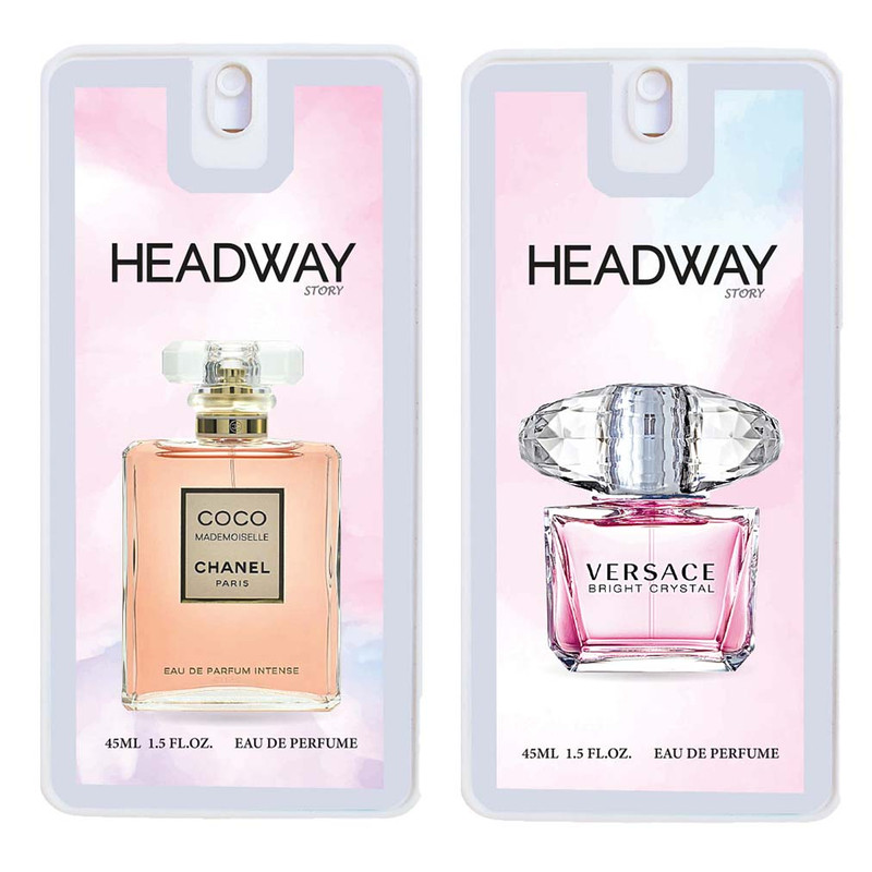 عطر جیبی زنانه هدوی مدل ورساچه برایت کریستال و کوکو شنل حجم 45 میلی لیتر مجموعه 2 عددی عطر جیبی زنانه هدوی مدل ورساچه برایت کریستال و کوکو شنل حجم 45 میلی لیتر مجموعه 2 عددی