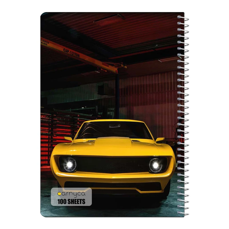 دفتر مشق 100 برگ سیمی کارنیکا طرح شورولت کامارو Chevrolet Camaro کد 82366