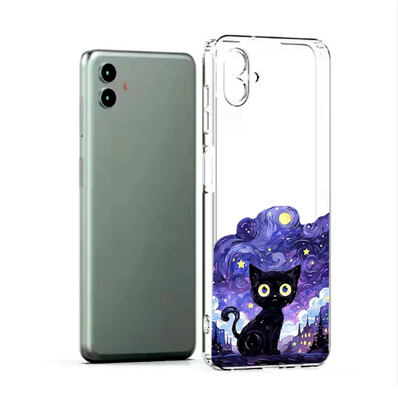 کاور طرح Purple Cat مناسب برای گوشی موبایل سامسونگ Galaxy A06
