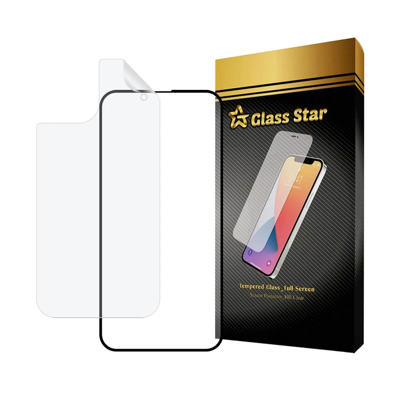 محافظ صفحه نمایش مات گلس استار مدل MCERAMNANOS مناسب برای گوشی موبایل اپل iPhone 14 به همراه محافظ پشت گوشی