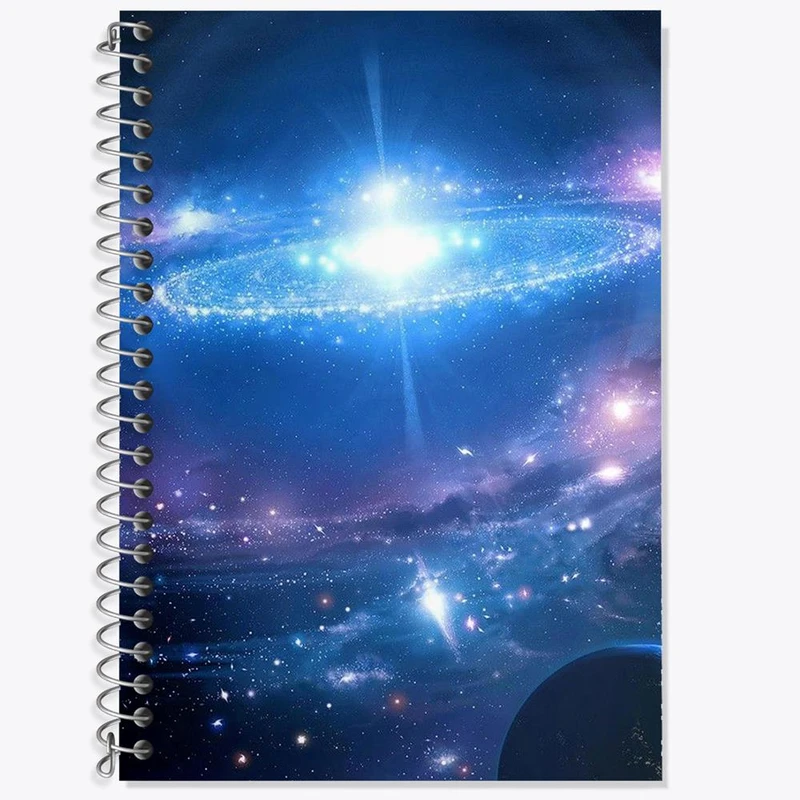 دفتر زبان 50 برگ خندالو مدل سه خط طرح کهکشان و سیاره ها کد 25363