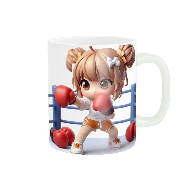 ماگ پاد آفرین طرح دختر بوکسور مدل بوکس کد  1622