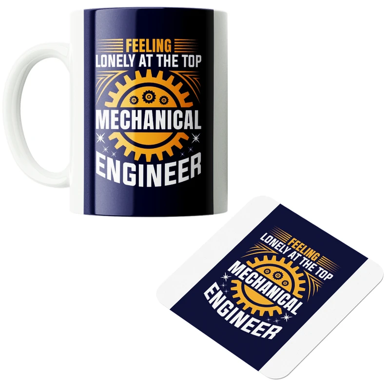 ماگ پاد آفرین مدل مهندس مکانیک کد PZ482 به همراه زیرلیوانی