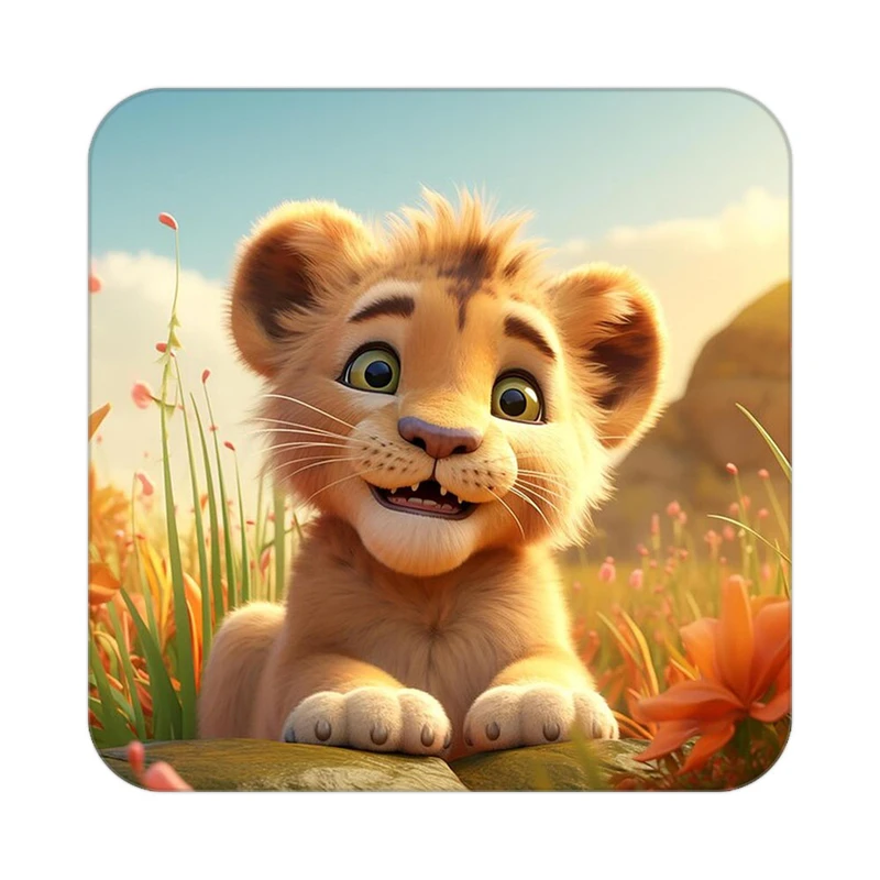 زیر لیوانی کاکتی طرح حیوانات کارتونی مدل mp27289