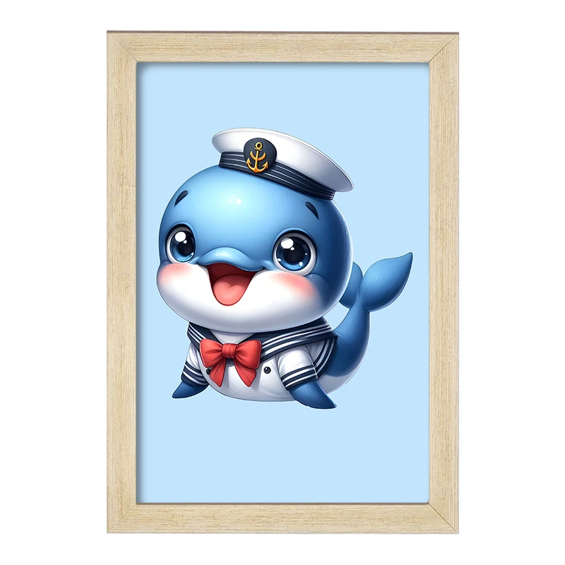 تابلو خندالو مدل دلفین کیوت کد F7698